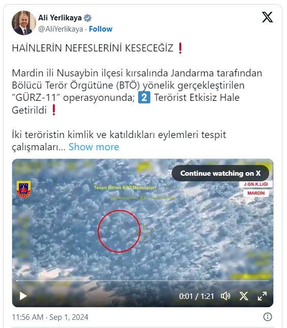 Mardin'deki ‘Gürz-11’ operasyonunda 2 terörist etkisiz hale getirildi 2